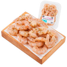 Roerbakgarnalen knoflook